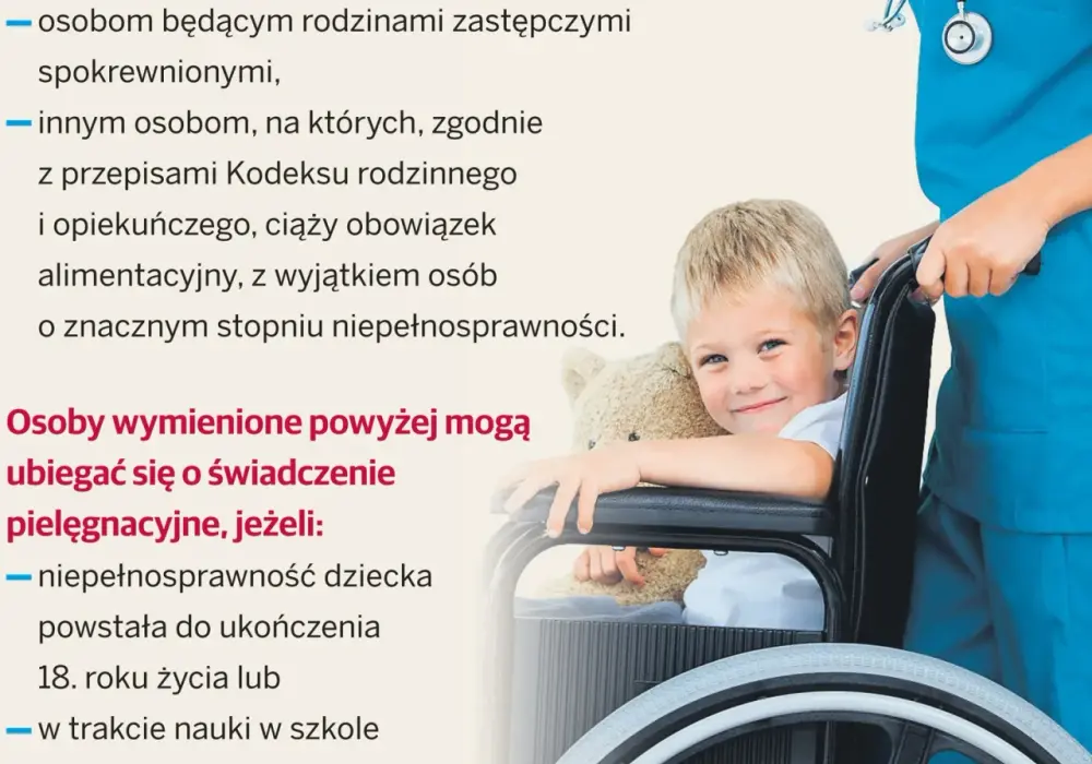 Świadczenie pielęgnacyjne dla opiekuna osoby niepełnosprawnej: Zasady i kwoty