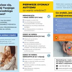 Uśmiechnięta matka trzyma na rękach małe dziecko, w tle puzzle symbolizujące autyzm.